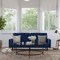 Flash Furniture Navy Velvet Split Back Futon Sofa - Wooden Legs HC-1060-NV-GG - alternate 1